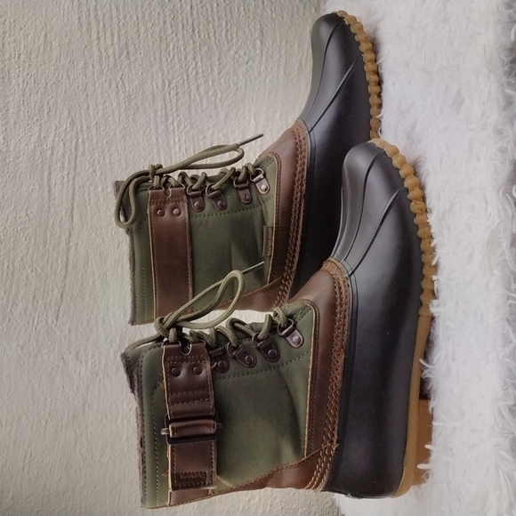 Jbu by Jambu Ontario Weather Ready Brown Green Lace Up Mid Calf Duck Boot - Picture 3 of 15